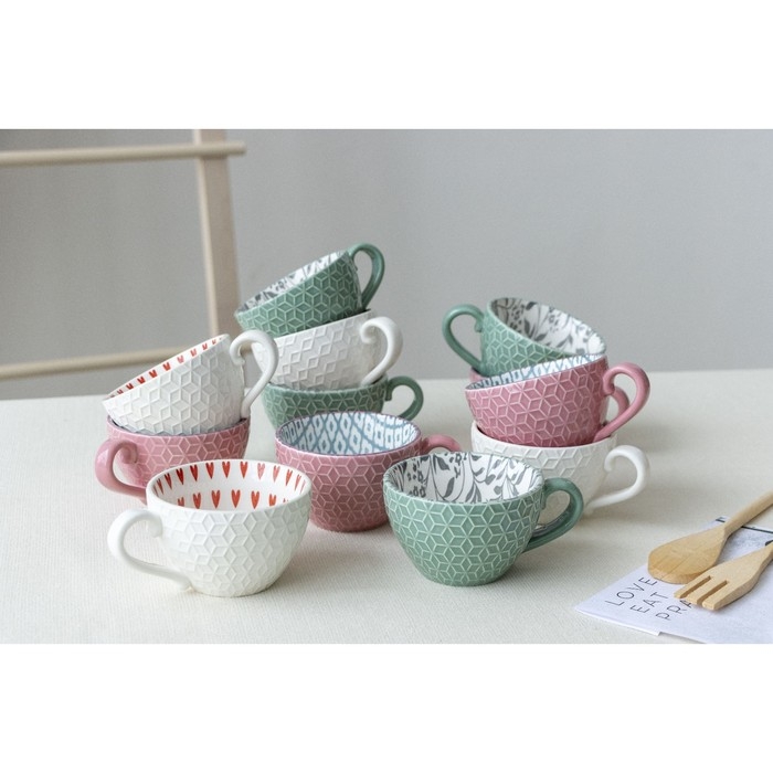 Кружка керамическая &laquo;Винтаж&raquo;, 290 мл, цвет розовый