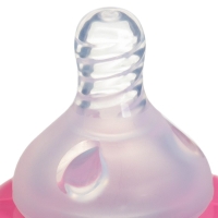 Бутылочка для кормления, широкое горло, средний поток от 3 мес., 270 мл., &laquo;Единорог&raquo;, M&B