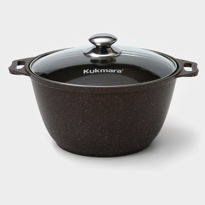 Набор кухонной посуды № 8 «Мраморная», крышка, антипригарное покрытие, цвет кофейный мрамор Набор кухонной посуды № 8 «Мраморная», крышка, антипригарное покрытие, цвет кофейный мрамор