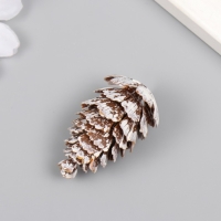 Декор для творчества "Еловые веточки и шишки" набор 12 шт 4х2х2; 4,5х3х3 см