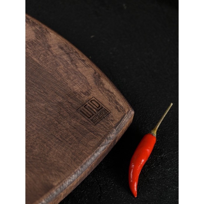 Доска разделочная для подачи Wild Kitchen, 23&times;20&times;2.5 см, граб темный