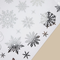 Наклейки новогодние виниловые с фольгированием &laquo;Новый год&raquo;, 30 х 50 см, Новый год