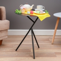 Кофейный столик "Луна" YS-8522, закаленное стекло 45х57 см