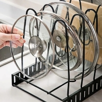 Подставка для сковородок Доляна, 25×22×38 см, цвет чёрный Подставка для сковородок Доляна, 25×22×38 см, цвет чёрный