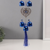 Музыка ветра металл от сглаза "Ажурное сердце" 5 колокольчиков 5,5х45 см Музыка ветра металл от сглаза "Ажурное сердце" 5 колокольчиков 5,5х45 см