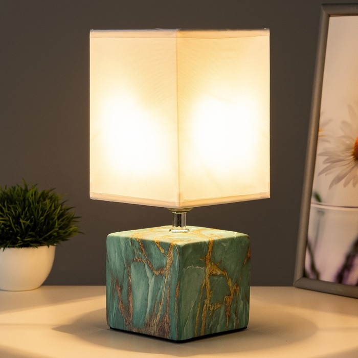 Настольная лампа "Сафари" Е27 40Вт лазурный 12,5х12,5х29 см RISALUX