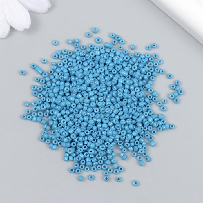 Бисер стекло 12/0 Бисер стекло 12/0 "Глубокий голубой" яркий 450 гр