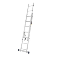 Лестница ТУНДРА, двухсекционная, алюминиевая, 7 ступеней Лестница ТУНДРА, двухсекционная, алюминиевая, 7 ступеней