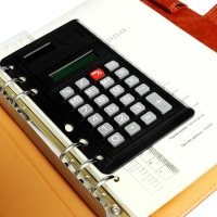 Органайзер на кольцах, обложка ПВХ, А5, 140 листов в клетку, на кнопке, с калькулятором, МИКС