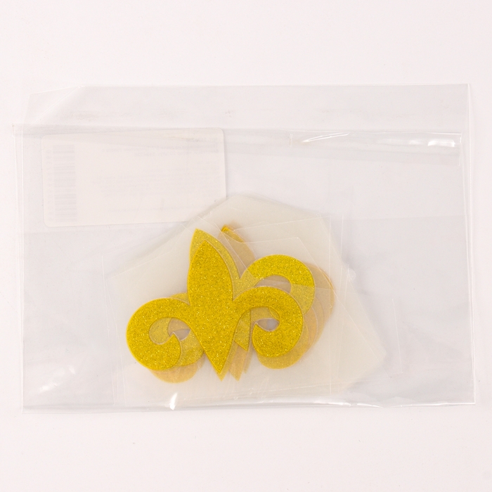 Термотрансфер на листе &laquo;Трилистник&raquo;, 5 х 7 см, набор 20 шт., золото с блёстками