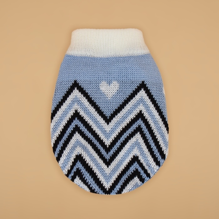 Свитер Свитер "Волна", M (ДС 26, ОШ 26, ОГ 28-46 см), голубой