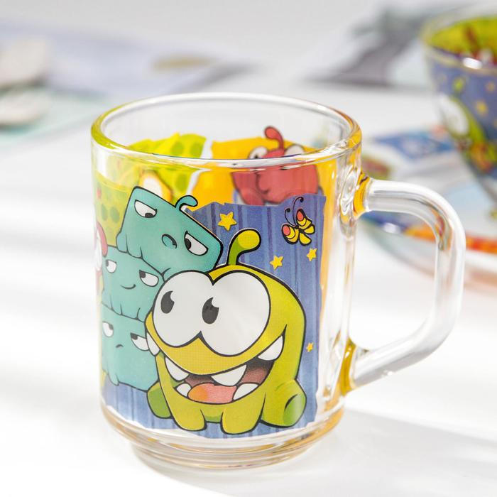 Набор посуды детский Priority &laquo;Ам Ням&raquo;, 3 предмета: тарелка d=20 см, салатник d=13 см, кружка 200 мл, стекло