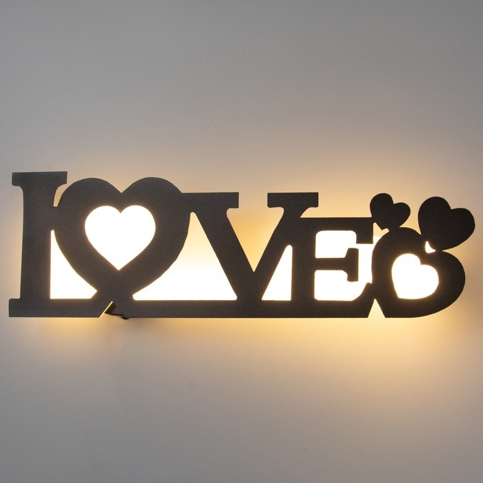 Бра 2509/1 LED 12Вт 3000К черный 40х12 см