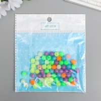 Бусины для творчества акрил фосфорные "Шарики" набор 20 гр 0,8х0,8х0,8 см