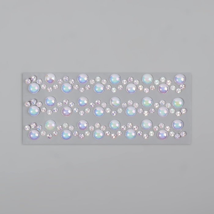 Жемчуг самоклеящийся «Ассорти», с голографией, 125 шт на листе Жемчуг самоклеящийся «Ассорти», с голографией, 125 шт на листе
