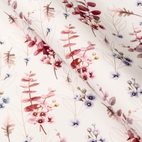 Набор упаковочной бумаги, глянцевая "Цветы" ,50 &times; 70 см ,2 листа