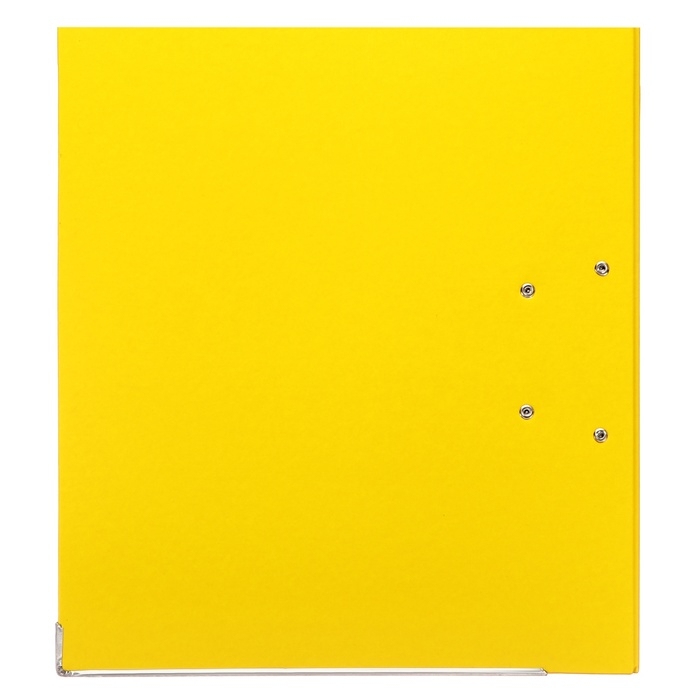 Папка-регистратор А4, 75 мм, Calligrata, ПВХ, тиснение "лен", металлическая окантовка, карман на корешок, собранная, желтая, микс