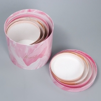 Набор шляпных коробок для цветов 4 в 1, упаковка подарочная, «Нежный», 14 х 13 см - 20 х 17.5 см Набор шляпных коробок для цветов 4 в 1, упаковка подарочная, «Нежный», 14 х 13 см - 20 х 17.5 см