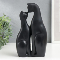 Сувенир полистоун "Кот и кошка - поцелуй" чёрная 22х12,5х5,5 см Сувенир полистоун "Кот и кошка - поцелуй" чёрная 22х12,5х5,5 см