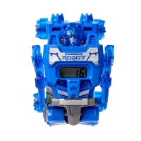 Робот &laquo;Часы&raquo;, трансформируется в робота и машинку, цвет синий