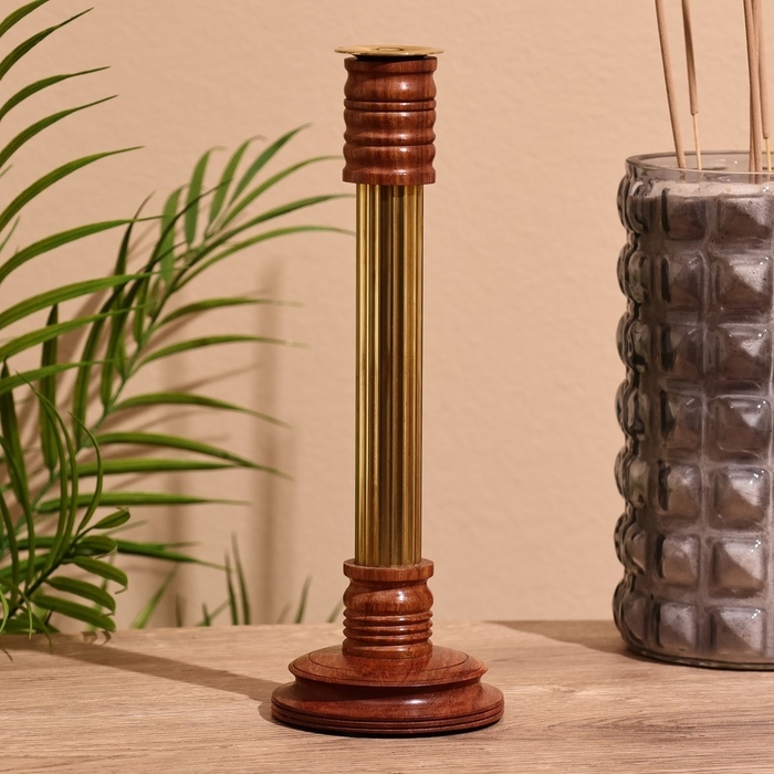 Подсвечник "Гаррет" 25 см, дерево шишам