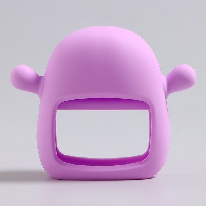 Прорезыватель зубной «Пингвинёнок», в форме соска c ручкой, цвет фиолетовый Прорезыватель зубной «Пингвинёнок», в форме соска c ручкой, цвет фиолетовый