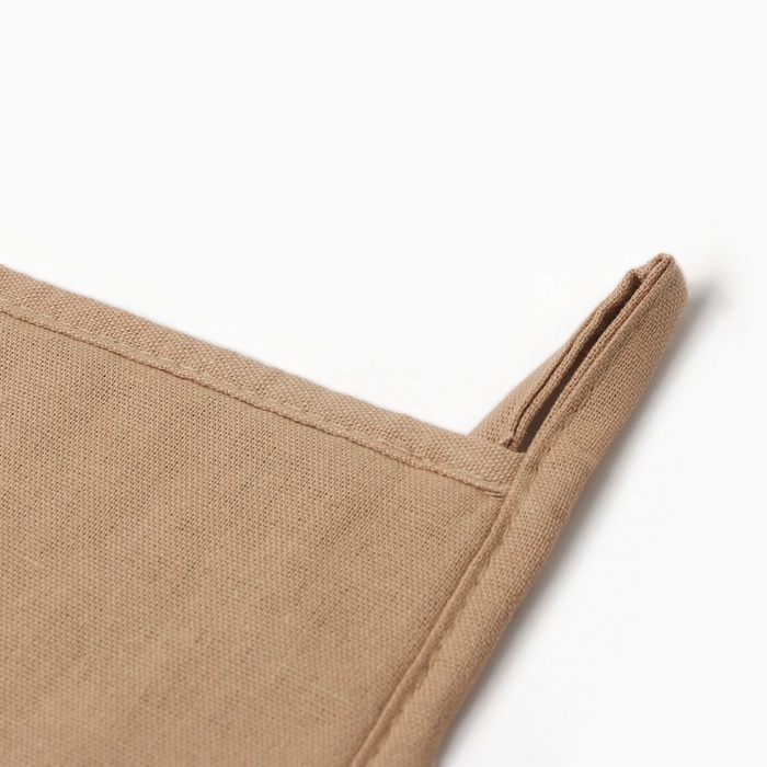 Прихватка Этель ECO, цв. бежевый, 19х19 см, 70% хл, 30% лён, ватин 250 г/м2