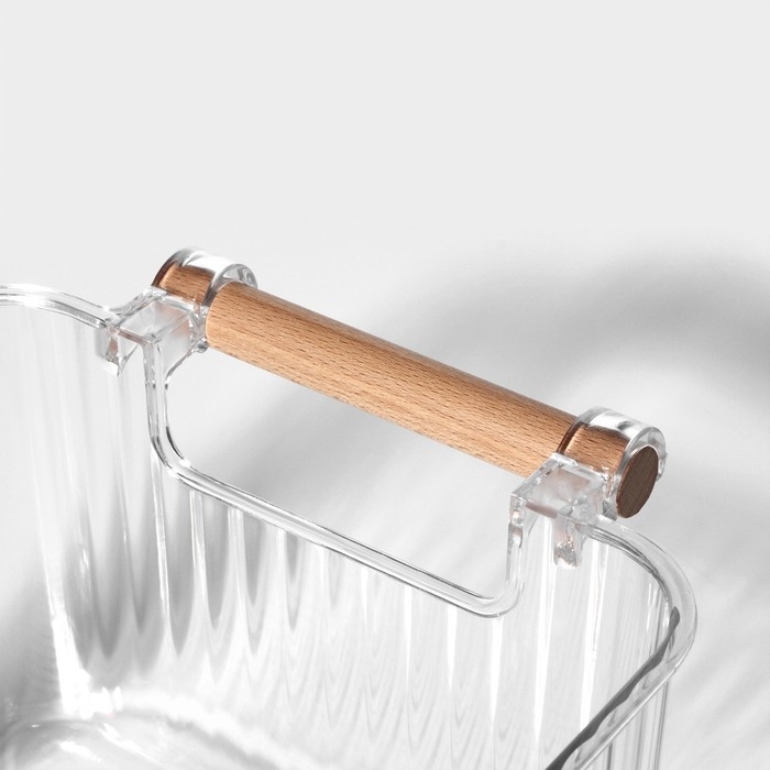 Контейнер для хранения с ручкой LaDо́m &laquo;Кристалл&raquo;, 34&times;18,3&times;12 см, прозрачный