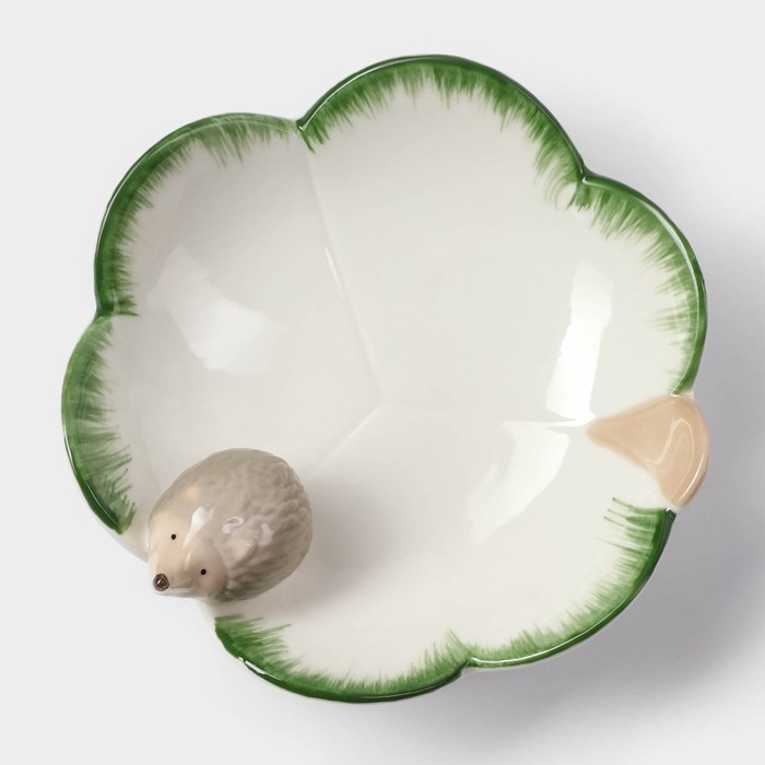 Блюдо керамическое сервировочное «Ёжик», 13,3×13×5,5 см Блюдо керамическое сервировочное «Ёжик», 13,3×13×5,5 см