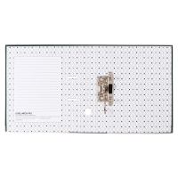 Папка-регистратор А4, 50 мм, Calligrata, ПВХ, тиснение "лен", металлическая окантовка, карман на корешок, собранная, зеленая, микс