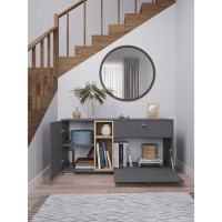 Комод Ланс, 1314х430х647, Графит/Дуб бунратти