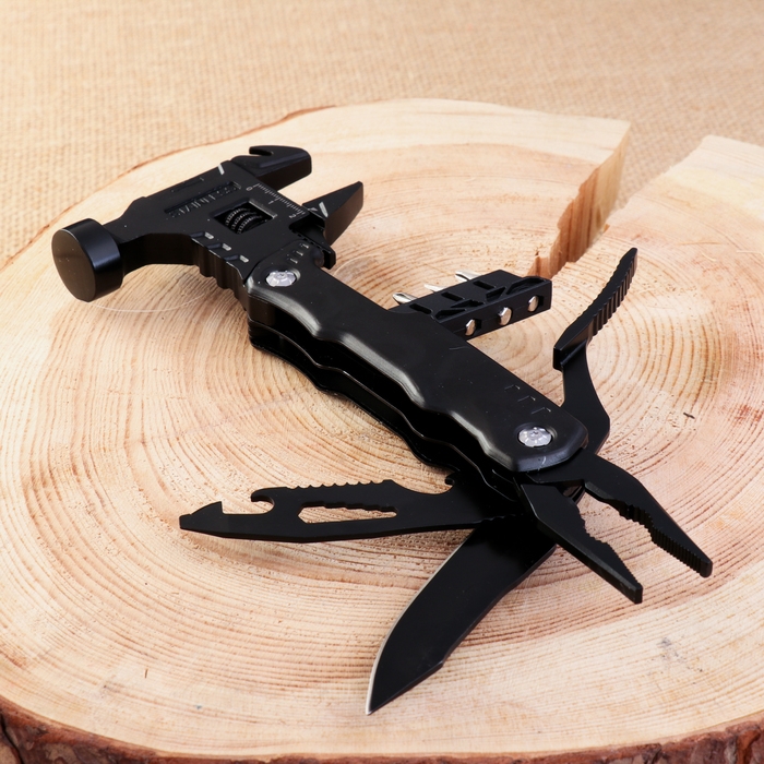 Мультитул 13в1 с плоскогубцами и разводным ключом, черный Мультитул 13в1 с плоскогубцами и разводным ключом, черный