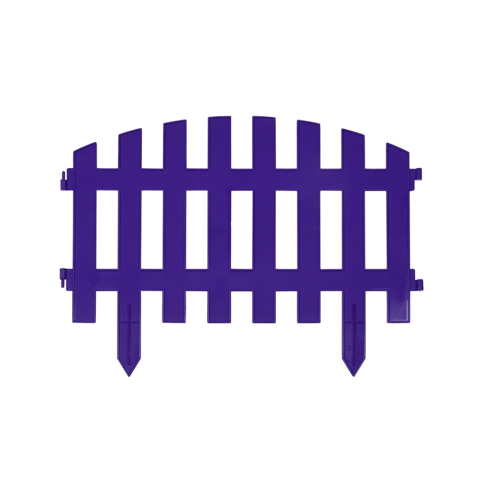 Ограждение декоративное, 35 &times; 210 см, 5 секций, пластик, сиреневое, RENESSANS, Greengo