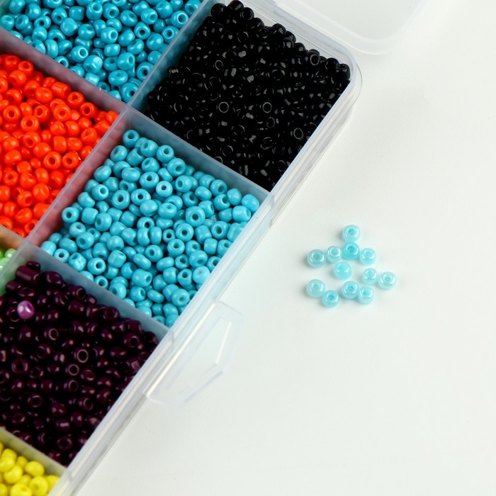 Набор для создания украшений, набор 24 цвета, 1 шт. &mdash; 2 мм, леска, ножницы, фурнитура