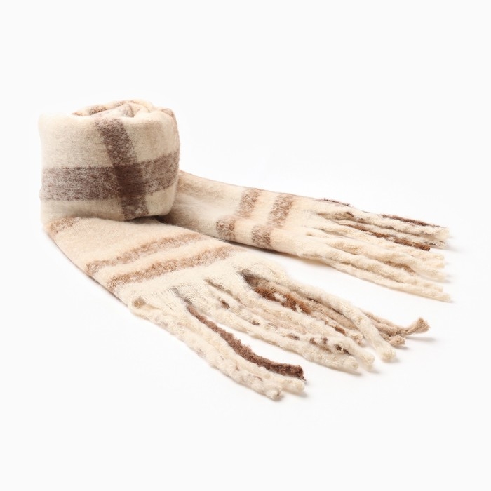 Шарф женский, цвет молочный, р-р 48х195 см Шарф женский, цвет молочный, р-р 48х195 см