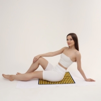 Ипликатор-коврик, основа спанбонд, 360 модулей, 56 &times; 62 см, цвет тёмно-синий/жёлтый