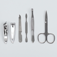 Набор маникюрный &laquo;Нежность&raquo;, 6 предметов, в футляре, цвет розовый