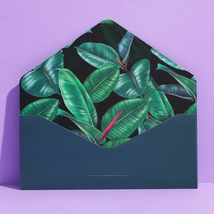 Конверт подарочный &laquo;Счастья&raquo;, софт тач, тиснение, 19 &times; 9,2 см