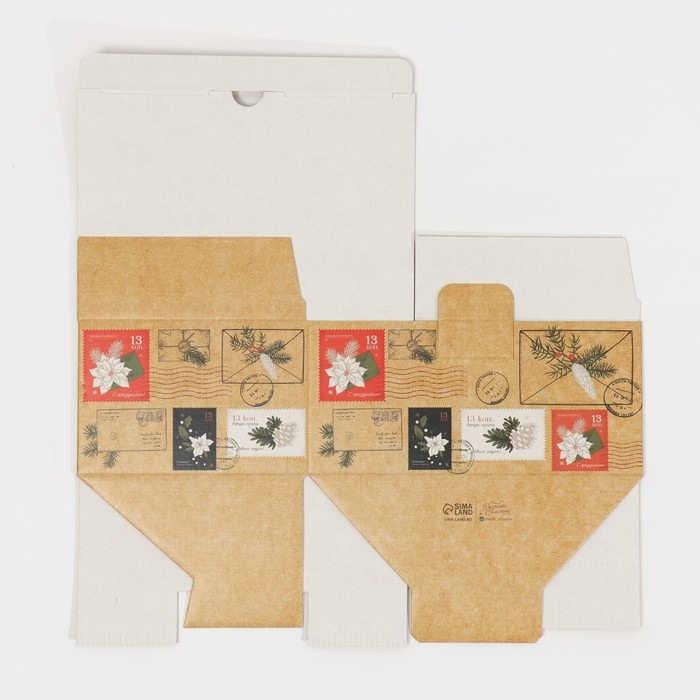 Коробка подарочная новогодняя складная &laquo;Почта&raquo;, 22 х 15 х 10 см, Новый год