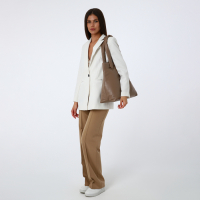 Сумка-шопер женская на молнии, цвет бежевый Сумка-шопер женская на молнии, цвет бежевый