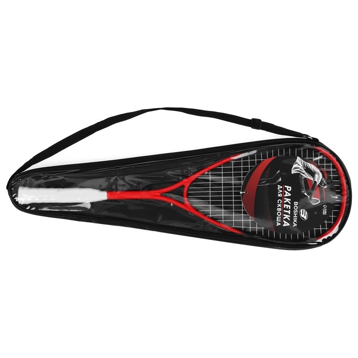 Ракетка для сквоша BOSHIKA, цвет красный