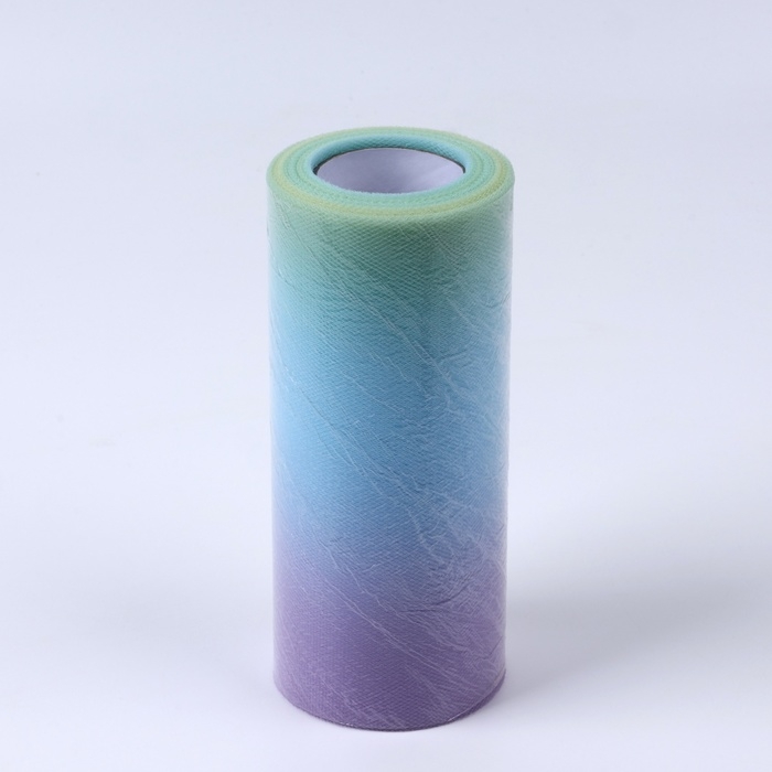 Фатин, 15 см, 11 ± 1 г/кв.м, 23 ± 1 м, цвет зелёно-голубой градиент №6 Фатин, 15 см, 11 ± 1 г/кв.м, 23 ± 1 м, цвет зелёно-голубой градиент №6