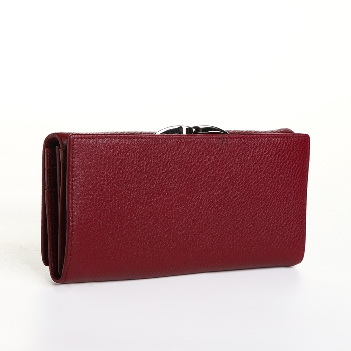 Кошелёк женский на магните, цвет бордовый