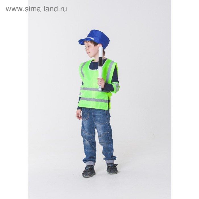 Карнавальный костюм &laquo;Инспектор ДПС&raquo;, с жезлом и крагами, р. 32&ndash;34, 5&ndash;10 лет