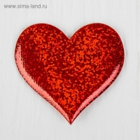 Сердечки декоративные, набор 12 шт., размер 1 шт: 6,5&times;6 см, цвет красный