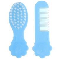 Набор для ухода за волосами: расческа и щетка «Цветочек», цвет голубой Набор для ухода за волосами: расческа и щетка «Цветочек», цвет голубой