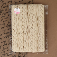 Кружево вязаное, 45 мм &times; 10 &plusmn; 1 м, цвет бежевый