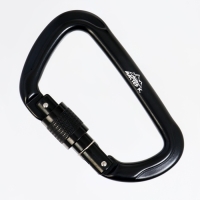 Карабин с муфтой, 11х7 см, 26 КN, чёрный Карабин с муфтой, 11х7 см, 26 КN, чёрный