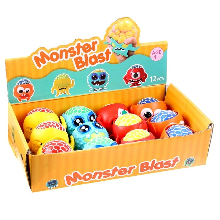 Мялка &laquo;Монстр&raquo; с гидрогелем, виды МИКС