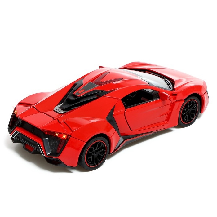 Машина металлическая, 1:24, инерционная, открываются двери, капот, багажник, цвет красный Машина металлическая, 1:24, инерционная, открываются двери, капот, багажник, цвет красный